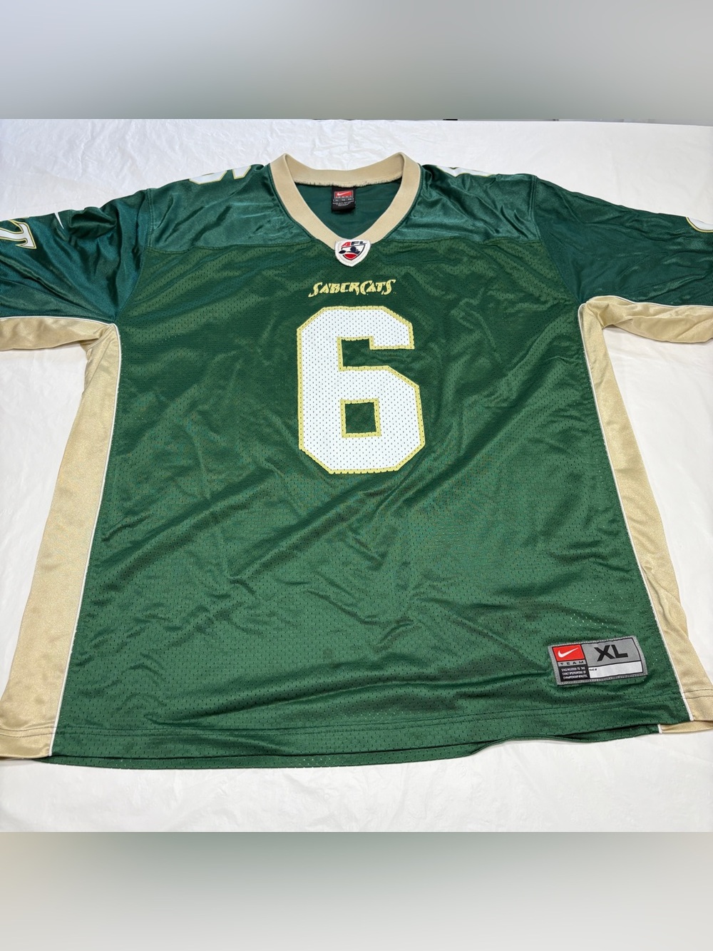 Vintage Nike AFL San Jose Sabercats Arena Football Jersey Men’s XL Rare Green